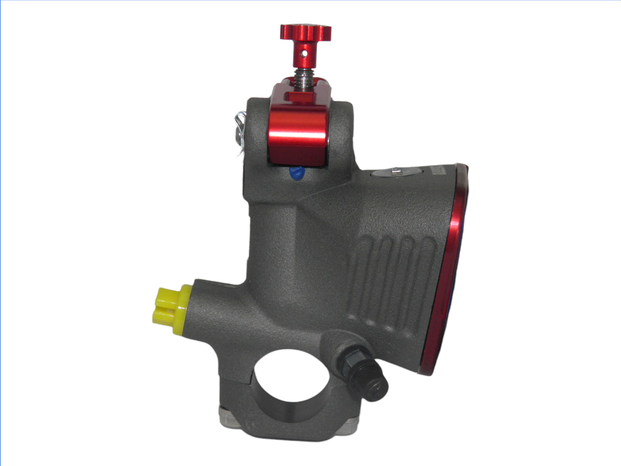 Pompa Freno Radiale Accossato 19x20 Con Vaschetta Integrata E Leva Fissa Colorata (Pomello+Leva)