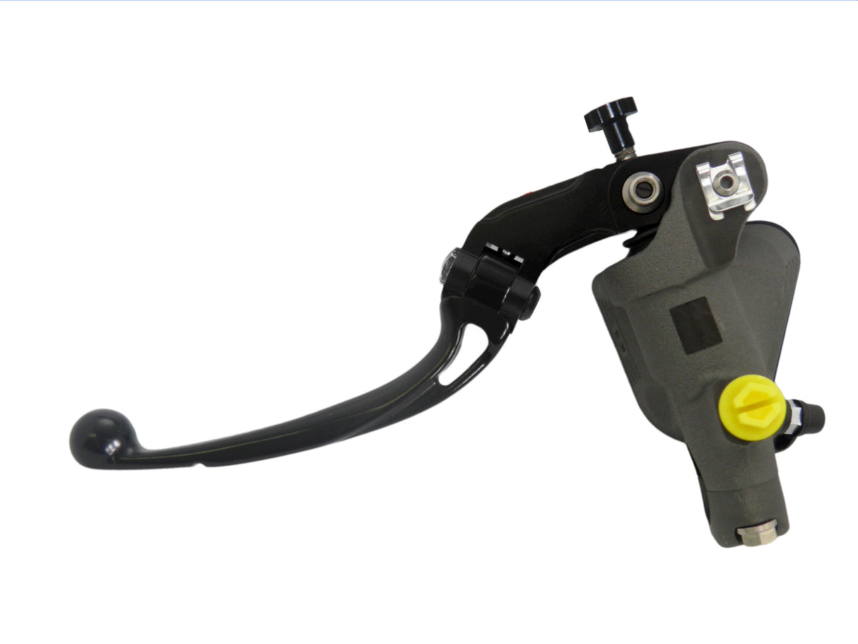 Pompa Freno Radiale Accossato PRS 16x17-18-19 Con Vaschetta Integrata E Leva Snodata Colorata (Pomello+Leva)