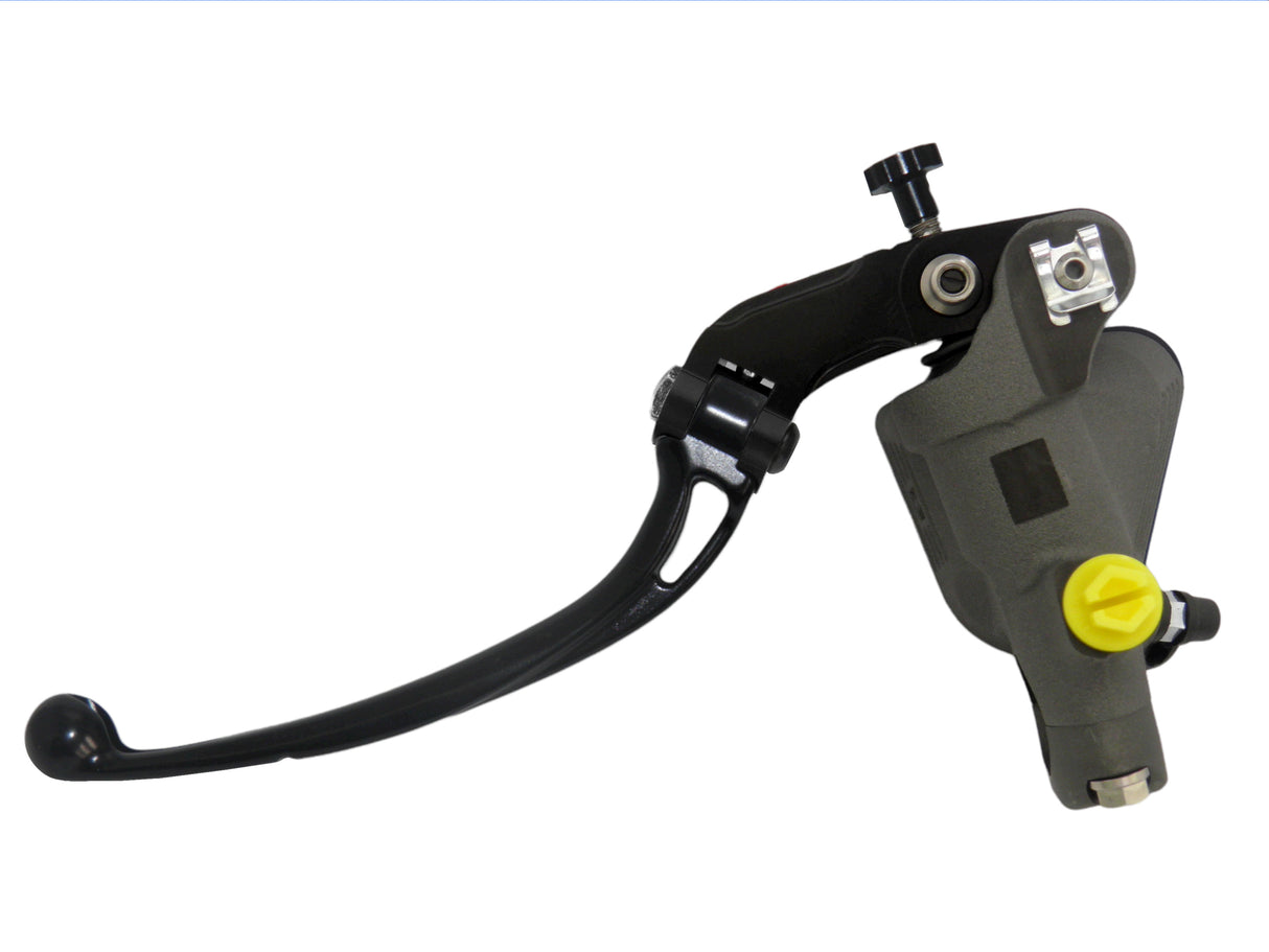 Pompa Freno Radiale Accossato PRS 16x17-18-19 Con Vaschetta Integrata E Leva Snodata Colorata (Pomello+Leva)