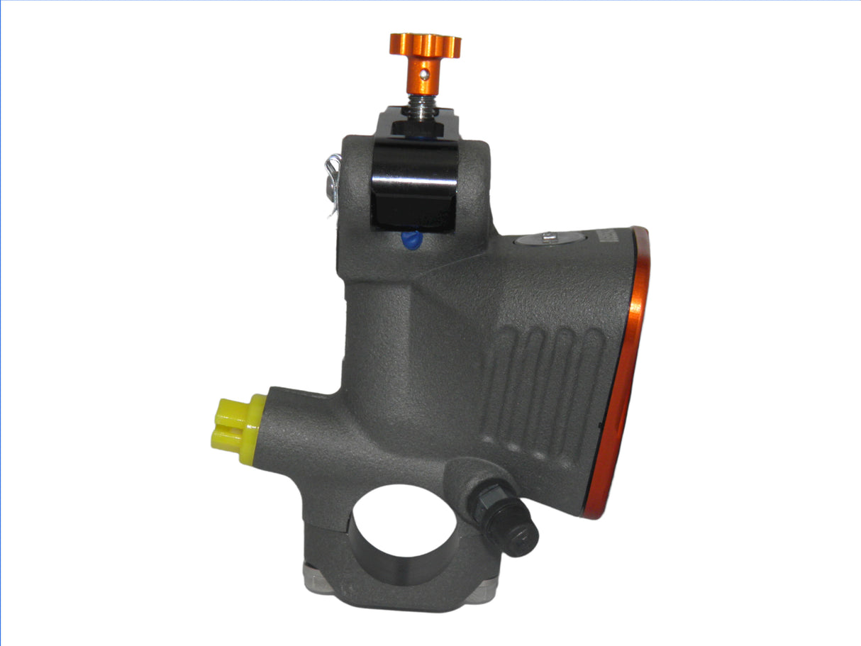 Pompa Freno Radiale Accossato PRS 16x17-18-19 Con Vaschetta Integrata E Leva Snodata Colorata (Pomello+Leva)