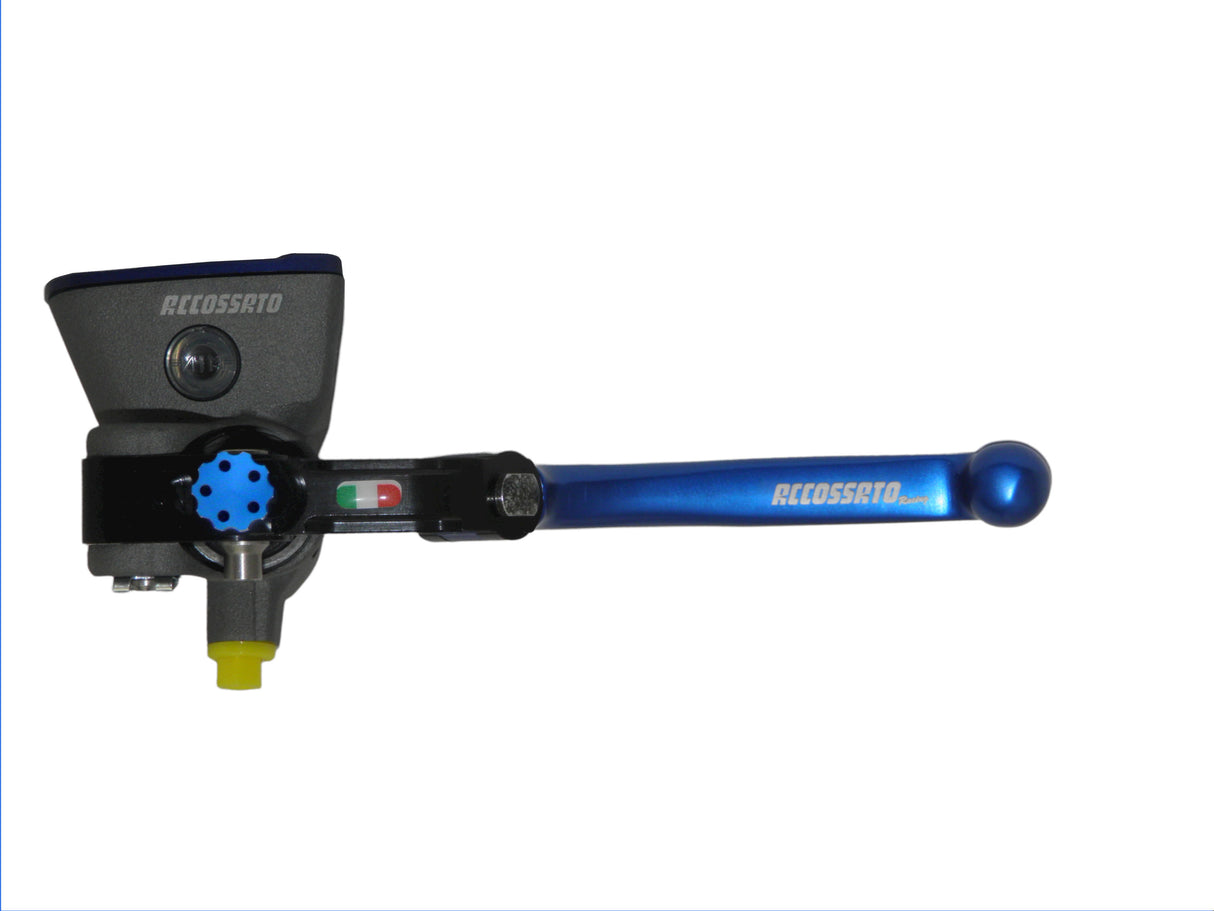 Pompa Frizione Radiale Accossato 16x18 Con Vaschetta Integrata E Leva Snodata Colorata (Pomello+Leva)