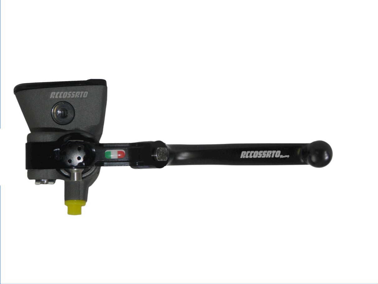 Pompa Frizione Radiale Accossato 16x18 Con Vaschetta Integrata E Leva Snodata Colorata (Pomello+Leva)