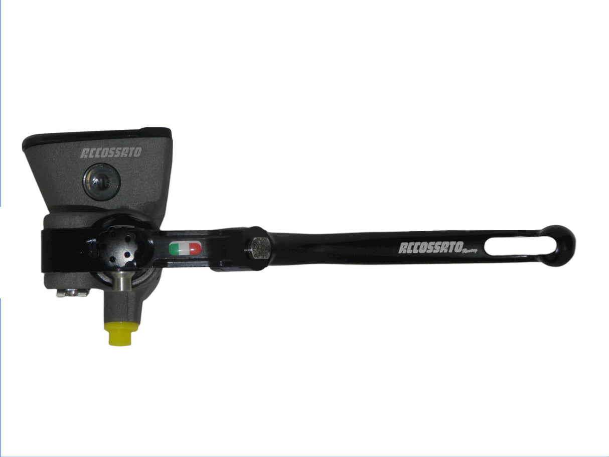 Pompa Frizione Radiale Accossato 16x18 Con Vaschetta Integrata E Leva Snodata Colorata (Pomello+Leva)