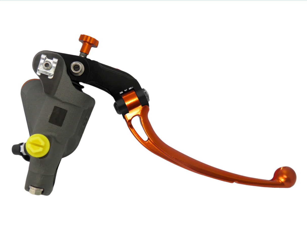 Pompa Frizione Radiale Accossato 16x18 Con Vaschetta Integrata E Leva Snodata Colorata (Pomello+Leva)