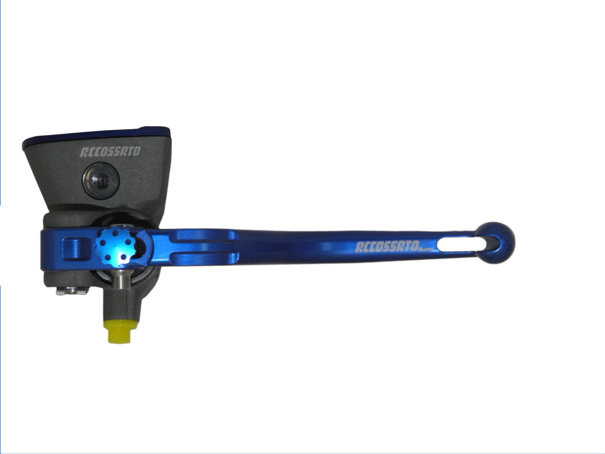 Pompa Frizione Radiale Accossato 16x18 Con Vaschetta Integrata E Leva Fissa Colorata (Pomello+Leva)