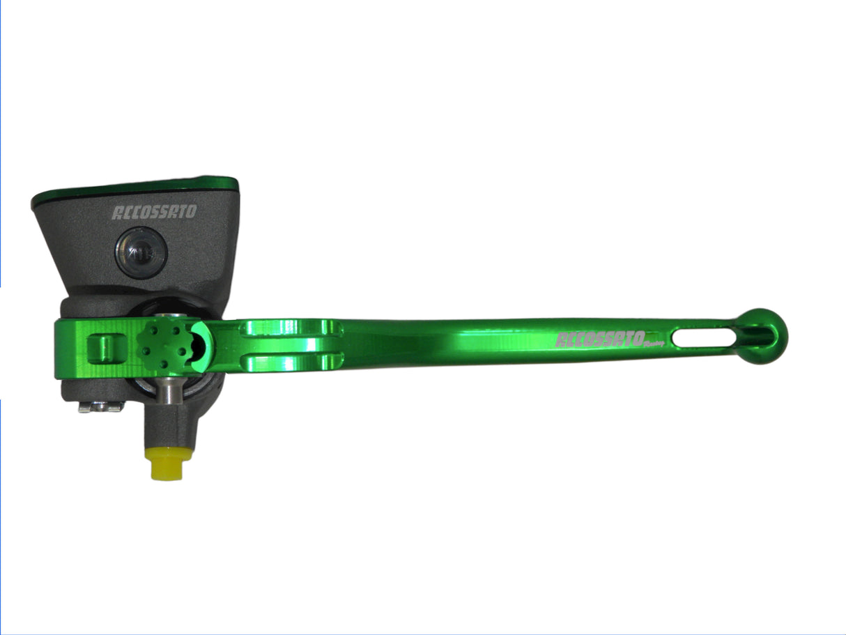 Pompa Frizione Radiale Accossato 16x18 Con Vaschetta Integrata E Leva Fissa Colorata (Pomello+Leva)