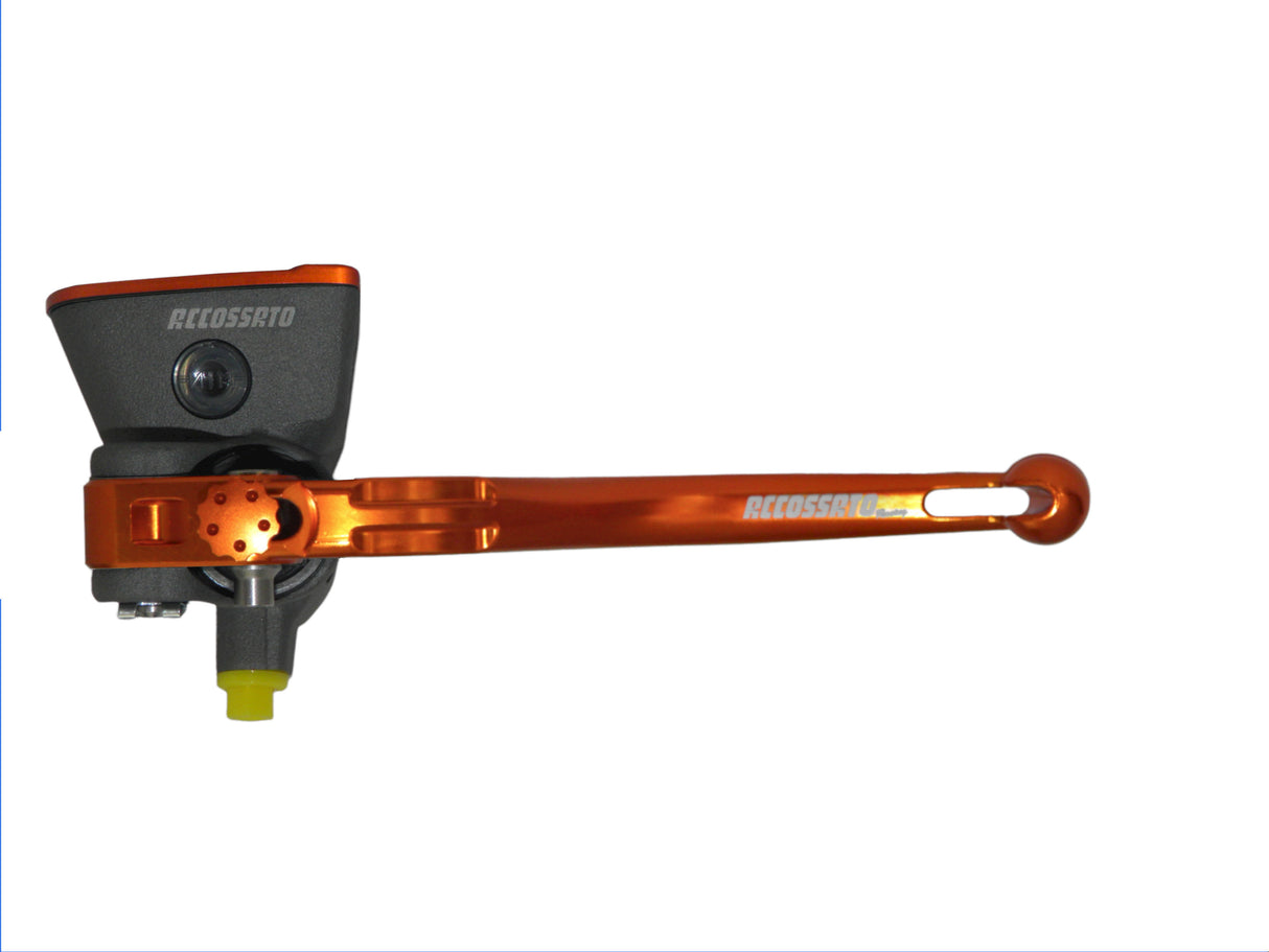 Pompa Frizione Radiale Accossato 16x18 Con Vaschetta Integrata E Leva Fissa Colorata (Pomello+Leva)