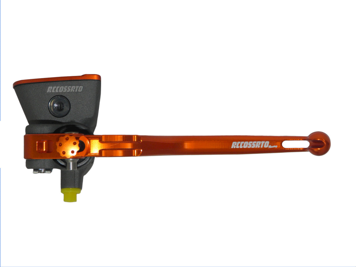 Pompa Frizione Radiale Accossato 16x18 Con Vaschetta Integrata E Leva Fissa Colorata (Pomello+Leva)