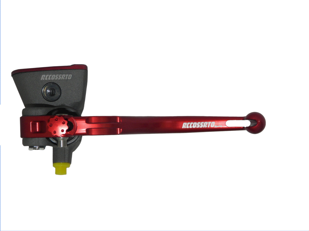 Pompa Frizione Radiale Accossato 16x18 Con Vaschetta Integrata E Leva Fissa Colorata (Pomello+Leva)