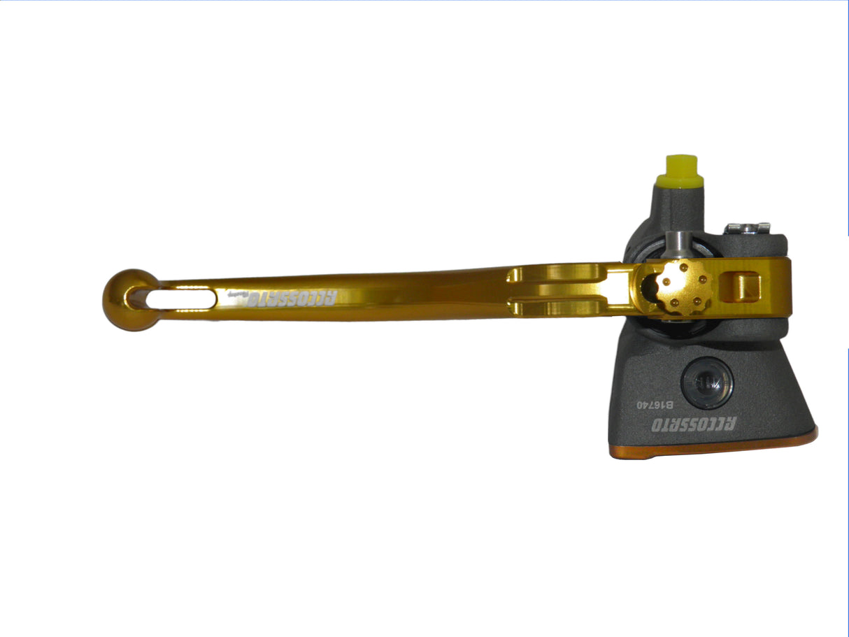 Pompa Frizione Radiale Accossato 16x18 Con Vaschetta Integrata E Leva Fissa Colorata (Pomello+Leva)