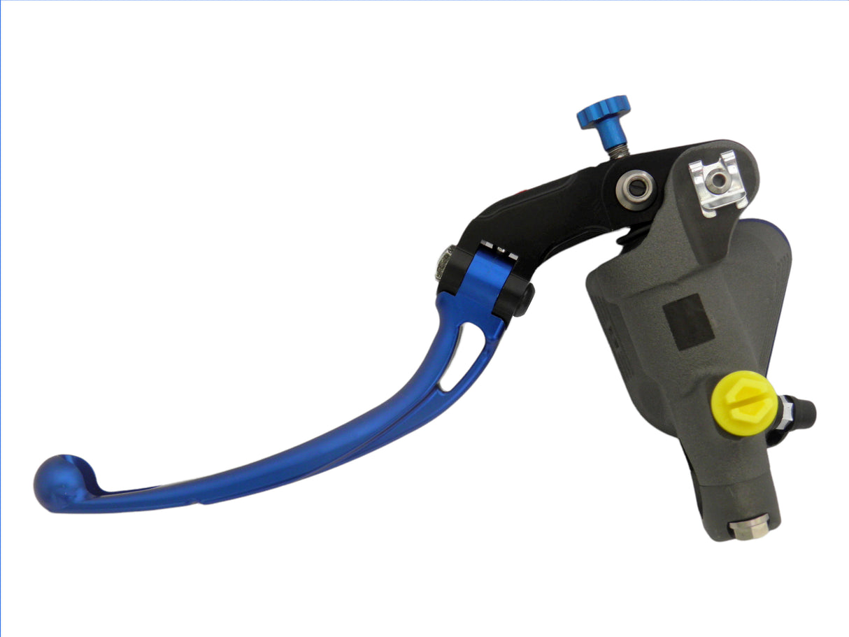 Pompa Freno Radiale Accossato 16x16 Con Vaschetta Integrata E Leva Snodata Colorata (Pomello+Leva)