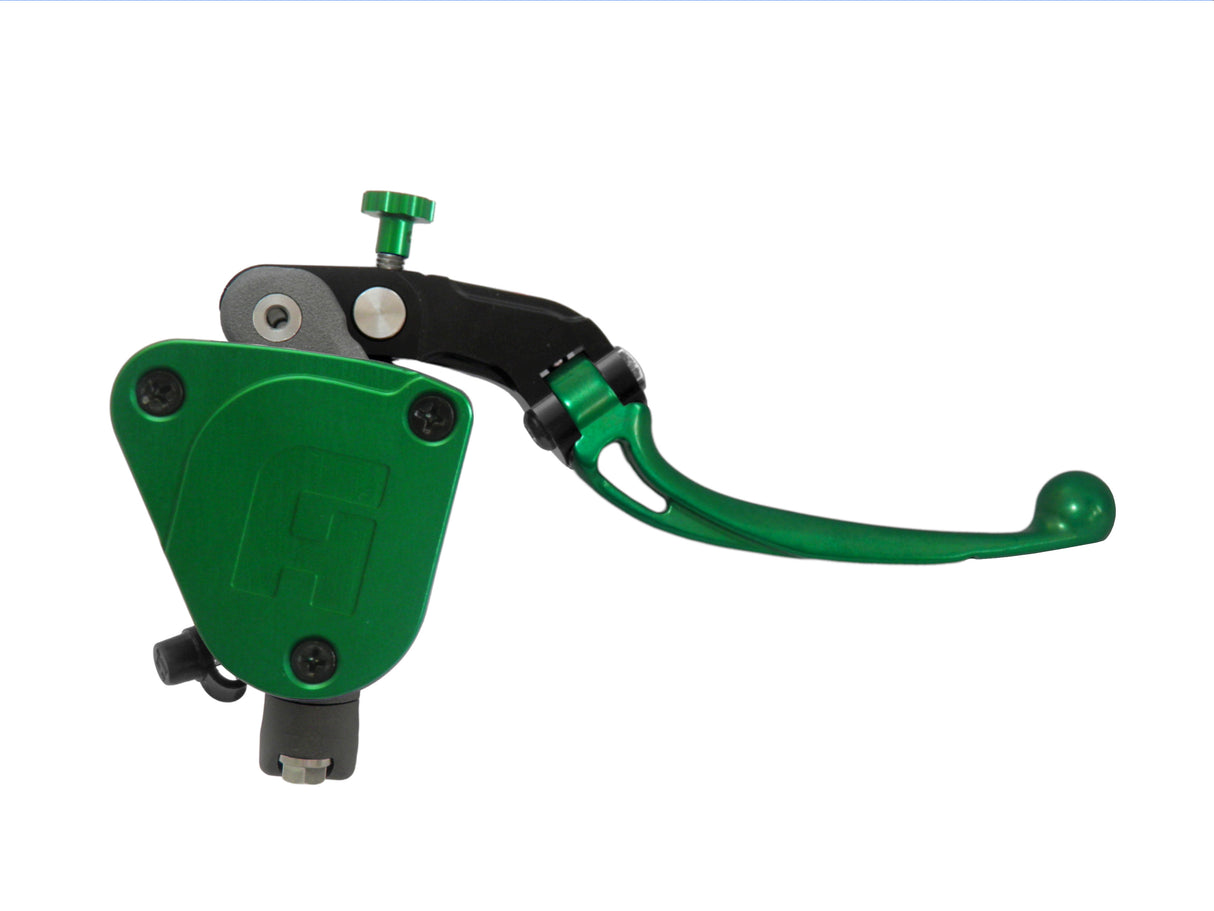 Pompa Freno Radiale Accossato 16x16 Con Vaschetta Integrata E Leva Snodata Colorata (Pomello+Leva)