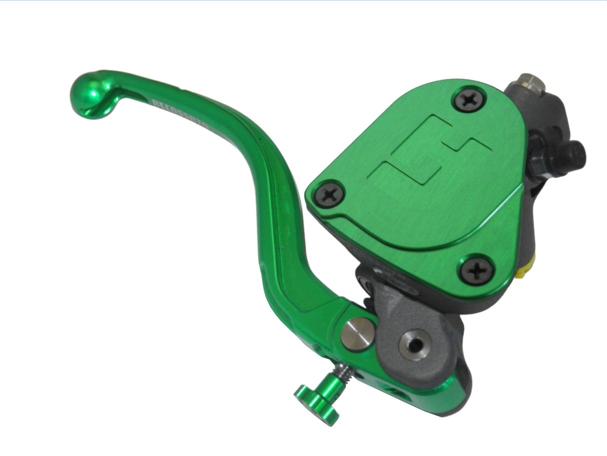 Pompa Freno Radiale Accossato 16x16 Con Vaschetta Integrata E Leva Fissa Colorata (Pomello+Leva)