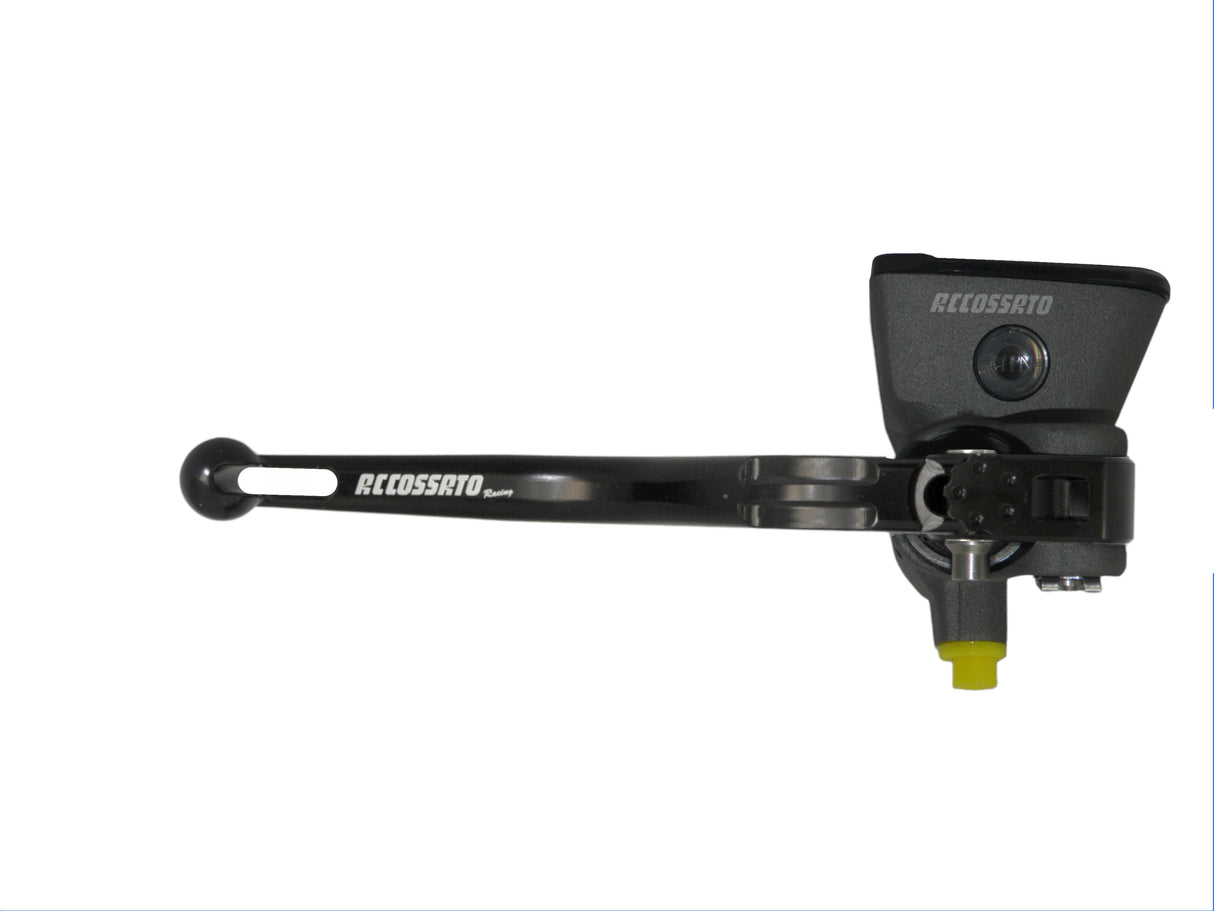 Pompa Freno Radiale Accossato 16x16 Con Vaschetta Integrata E Leva Fissa Colorata (Pomello+Leva)