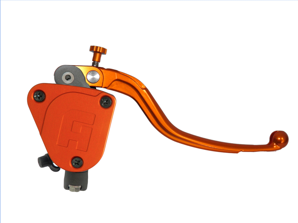 Pompa Freno Radiale Accossato 16x16 Con Vaschetta Integrata E Leva Fissa Colorata (Pomello+Leva)