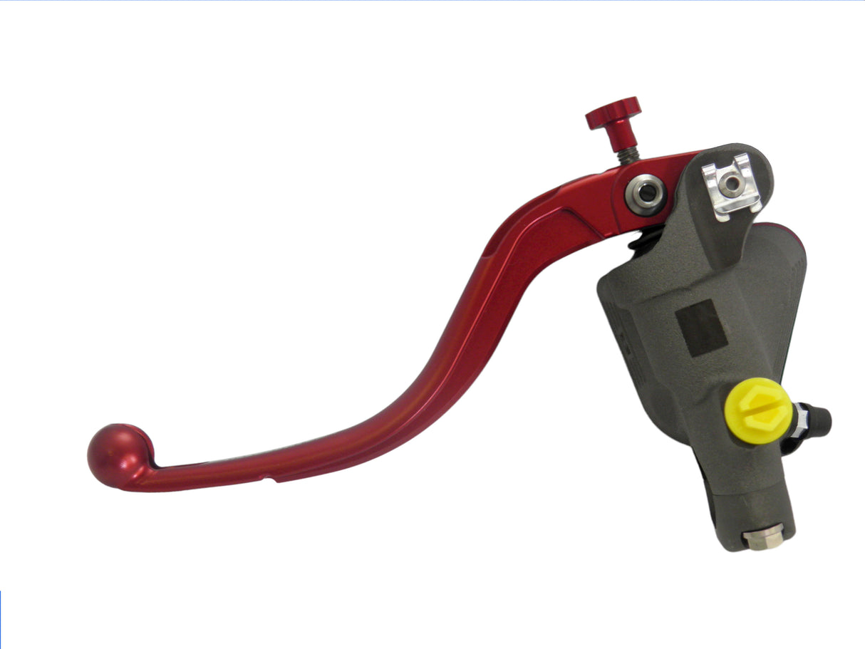 Pompa Freno Radiale Accossato 16x16 Con Vaschetta Integrata E Leva Fissa Colorata (Pomello+Leva)