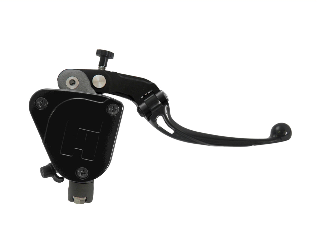 Pompa Freno Radiale Accossato 19x20 Con Vaschetta Integrata E Leva Snodata Colorata (Pomello+Leva)