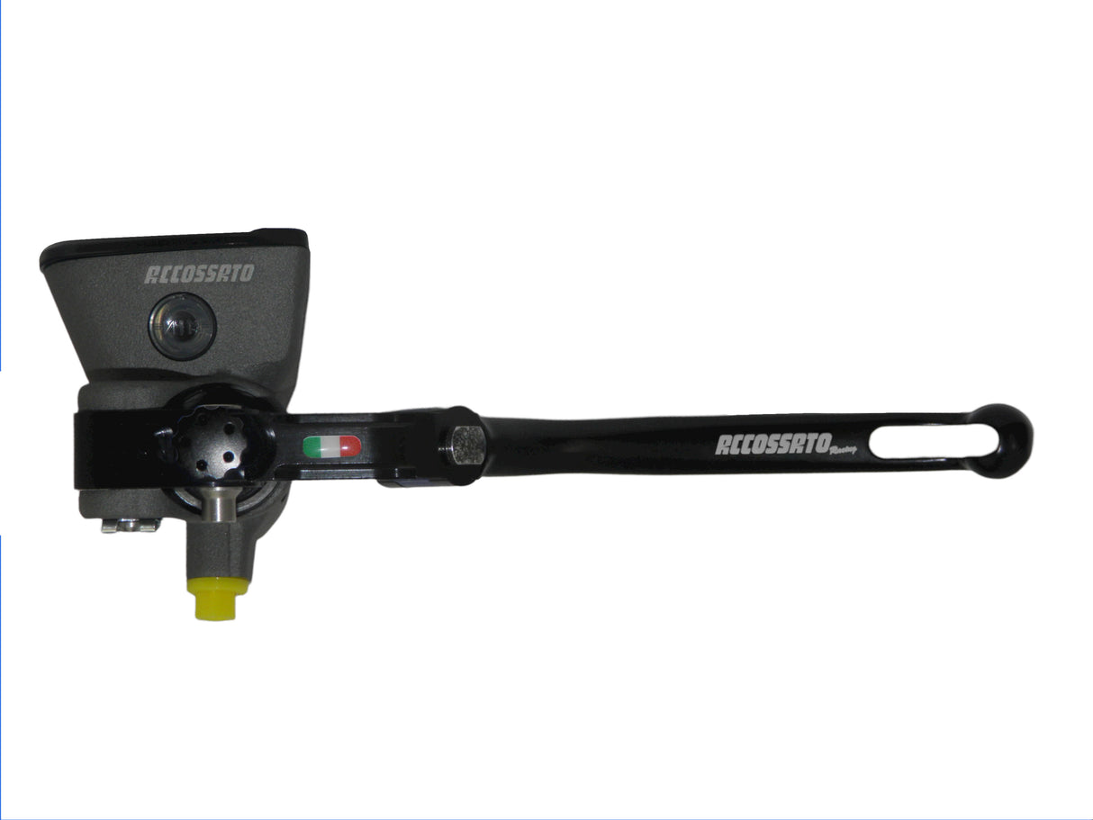 Pompa Frizione Radiale Accossato 19x20 Con Vaschetta Integrata E Leva Snodata Colorata (Pomello+Leva)