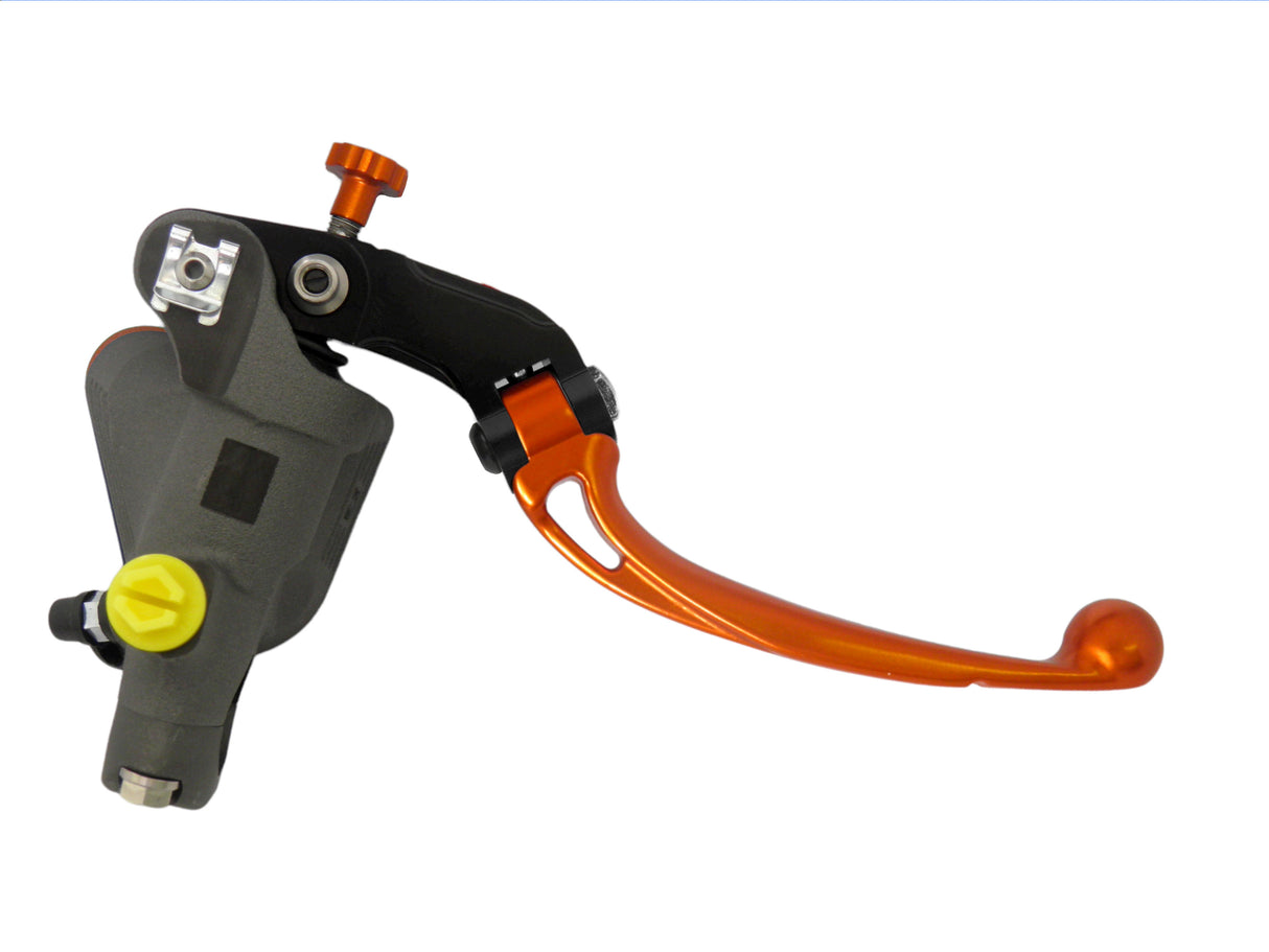 Pompa Frizione Radiale Accossato 19x20 Con Vaschetta Integrata E Leva Snodata Colorata (Pomello+Leva)