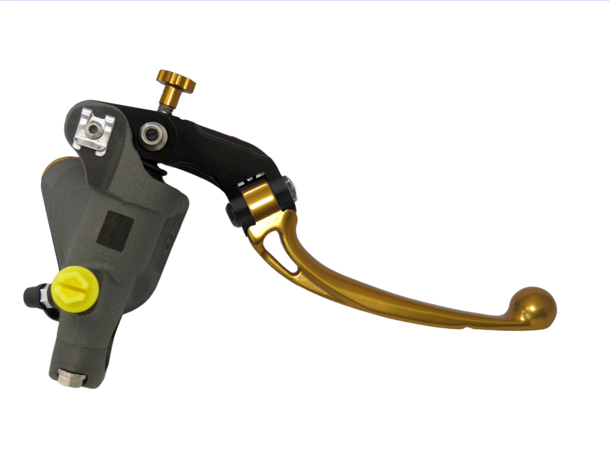 Pompa Frizione Radiale Accossato 19x20 Con Vaschetta Integrata E Leva Snodata Colorata (Pomello+Leva)