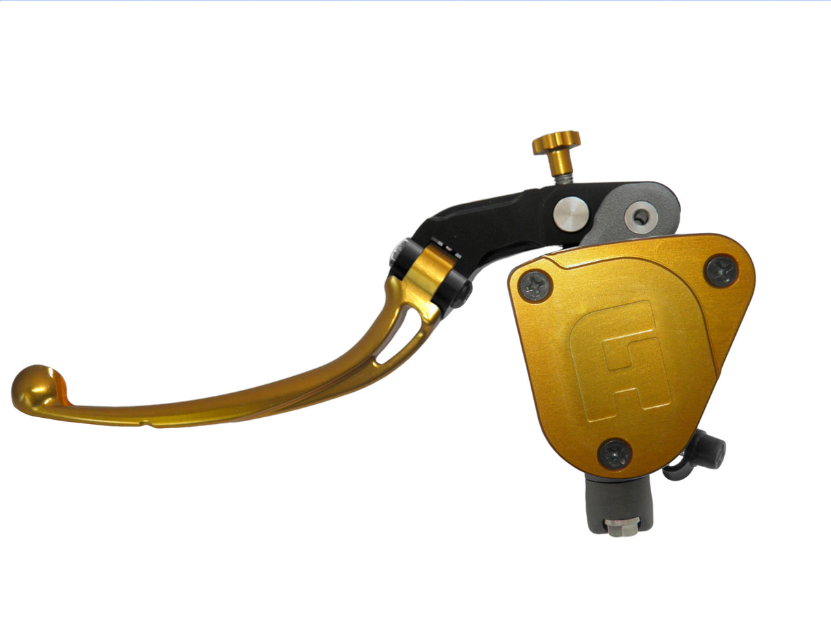 Pompa Frizione Radiale Accossato 19x20 Con Vaschetta Integrata E Leva Snodata Colorata (Pomello+Leva)