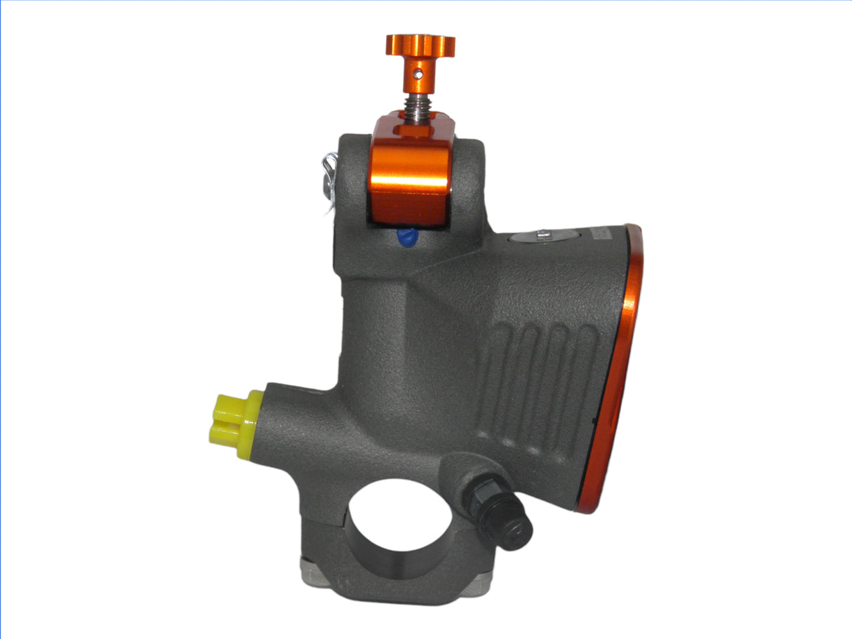 Pompa Freno Radiale Accossato 19x19 Con Vaschetta Integrata E Leva Fissa Colorata (Pomello+Leva)