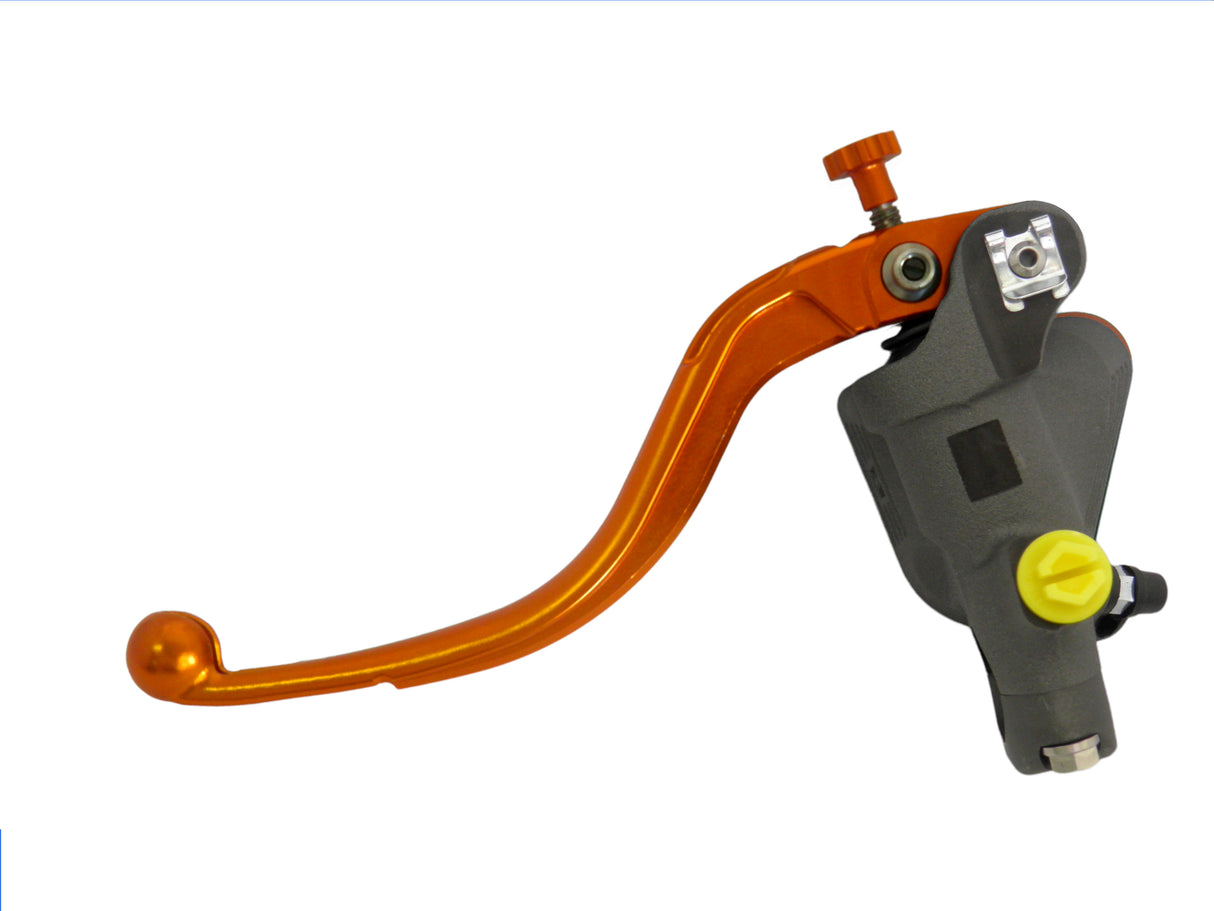 Pompa Freno Radiale Accossato 19x19 Con Vaschetta Integrata E Leva Fissa Colorata (Pomello+Leva)