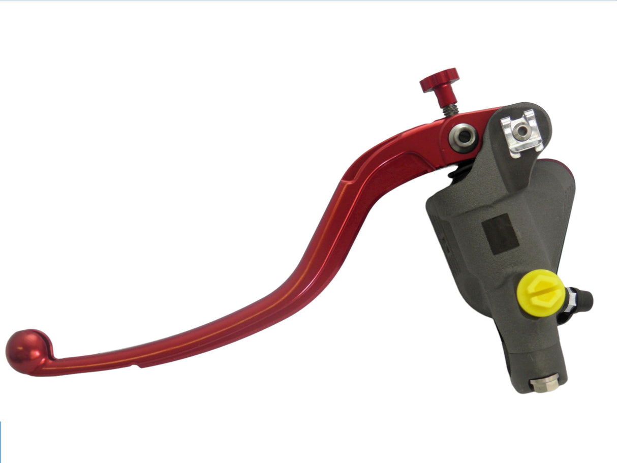 Pompa Freno Radiale Accossato 19x19 Con Vaschetta Integrata E Leva Fissa Colorata (Pomello+Leva)