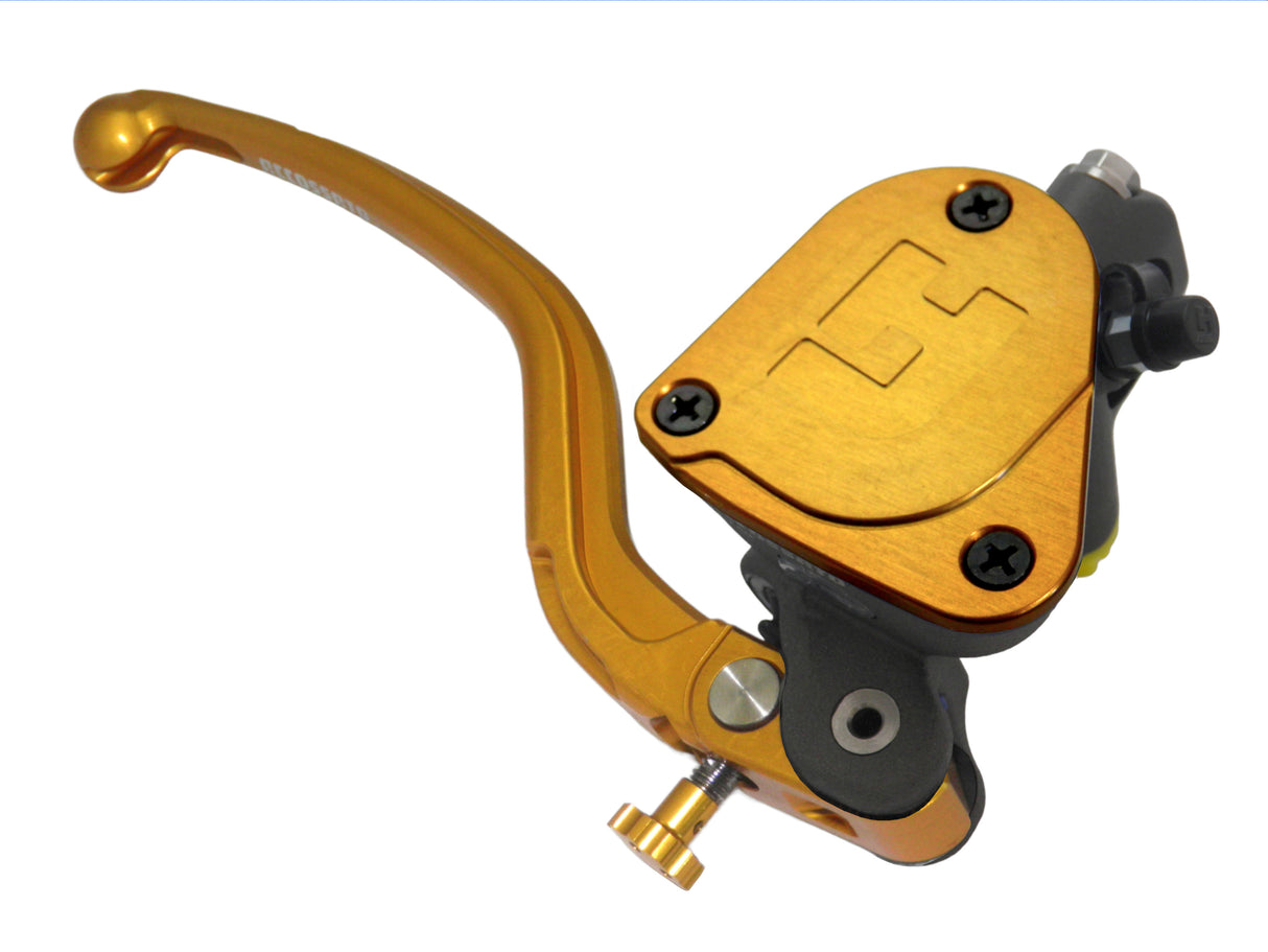 Pompa Freno Radiale Accossato 19x19 Con Vaschetta Integrata E Leva Fissa Colorata (Pomello+Leva)