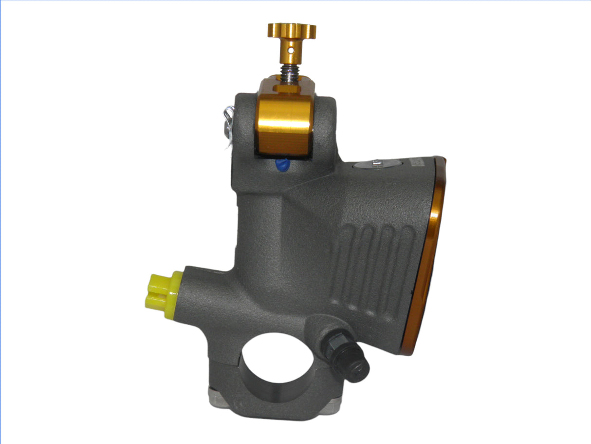 Pompa Freno Radiale Accossato 19x19 Con Vaschetta Integrata E Leva Fissa Colorata (Pomello+Leva)