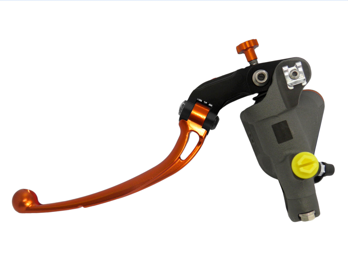 Pompa Freno Radiale Accossato 19x19 Con Vaschetta Integrata E Leva Snodata Colorata (Pomello+Leva)