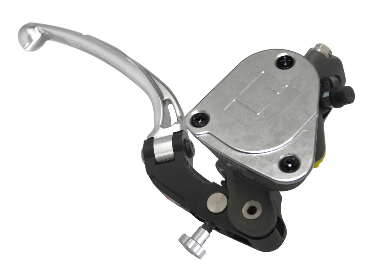 Pompa Freno Radiale Accossato 19x19 Con Vaschetta Integrata E Leva Snodata Colorata (Pomello+Leva)