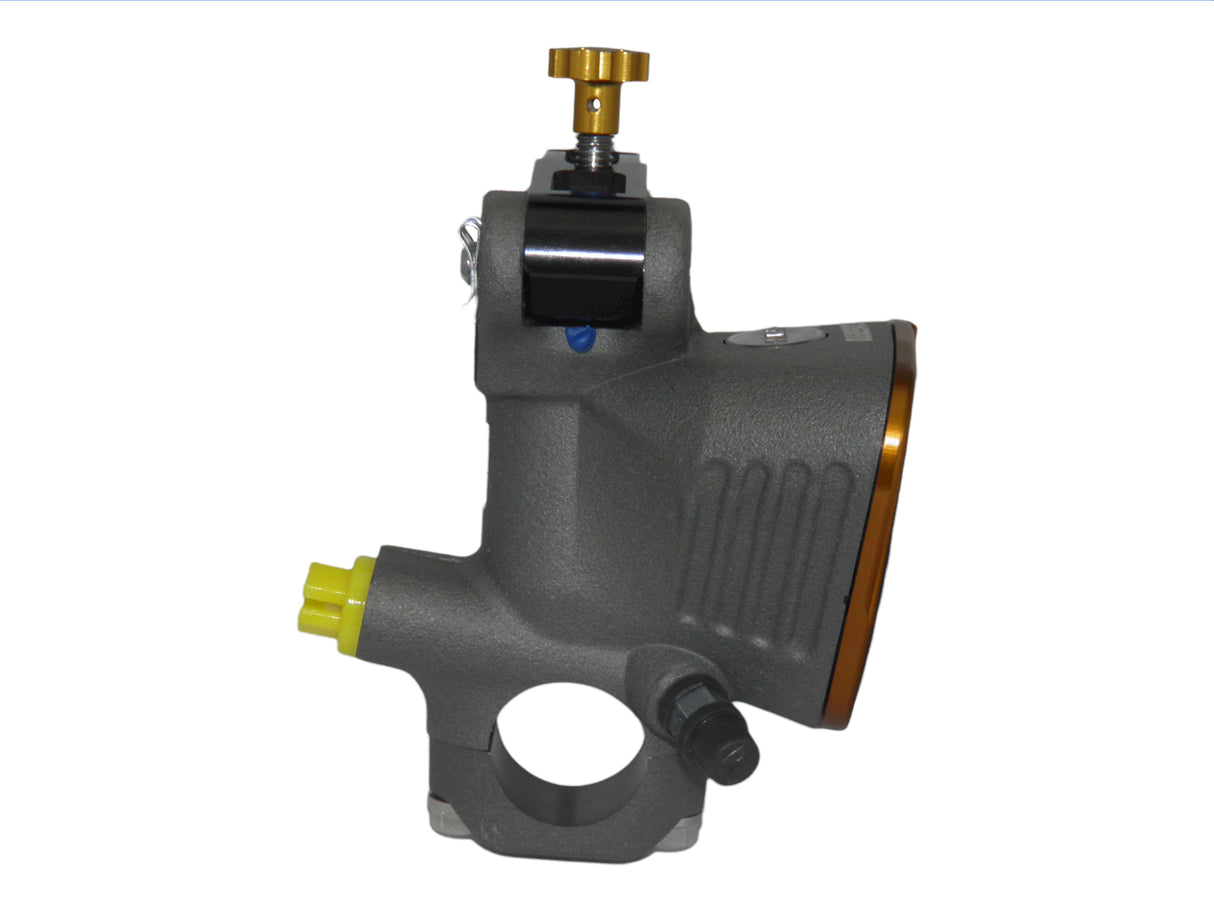 Pompa Freno Radiale Accossato 19x19 Con Vaschetta Integrata E Leva Snodata Colorata (Pomello+Leva)