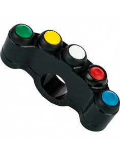 Pulsantiera Racing Accossato In Alluminio Realizzata CNC Personalizzabile 5 Pulsanti Destra/Sinistra