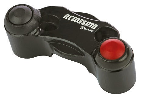 Pulsantiera Racing Accossato In Alluminio Realizzata CNC 2 Pulsanti Con Fori Disassati Destra