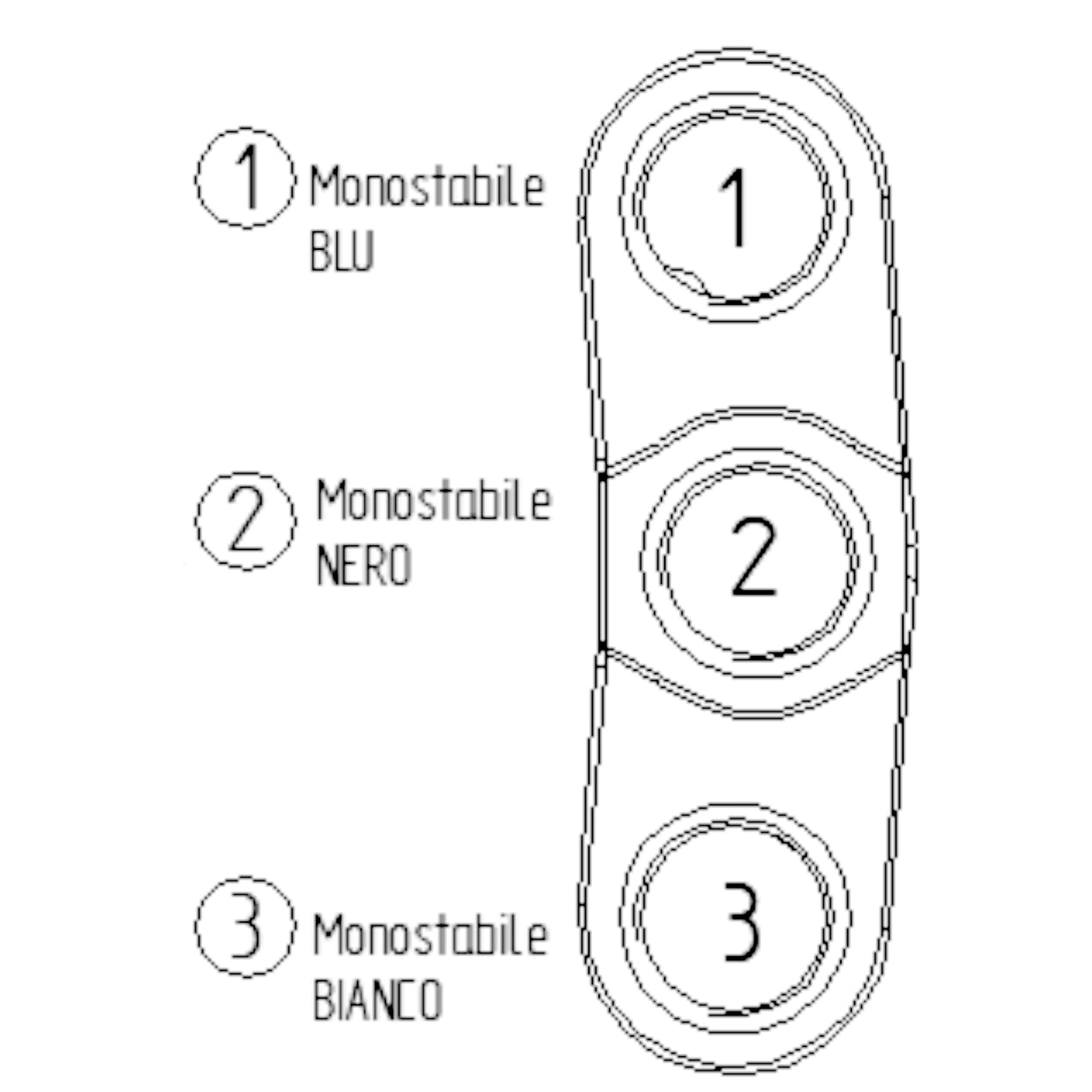 Teclado Accossato Racing Plug & Play de aluminio fabricado en CNC, 3 botones a la izquierda
