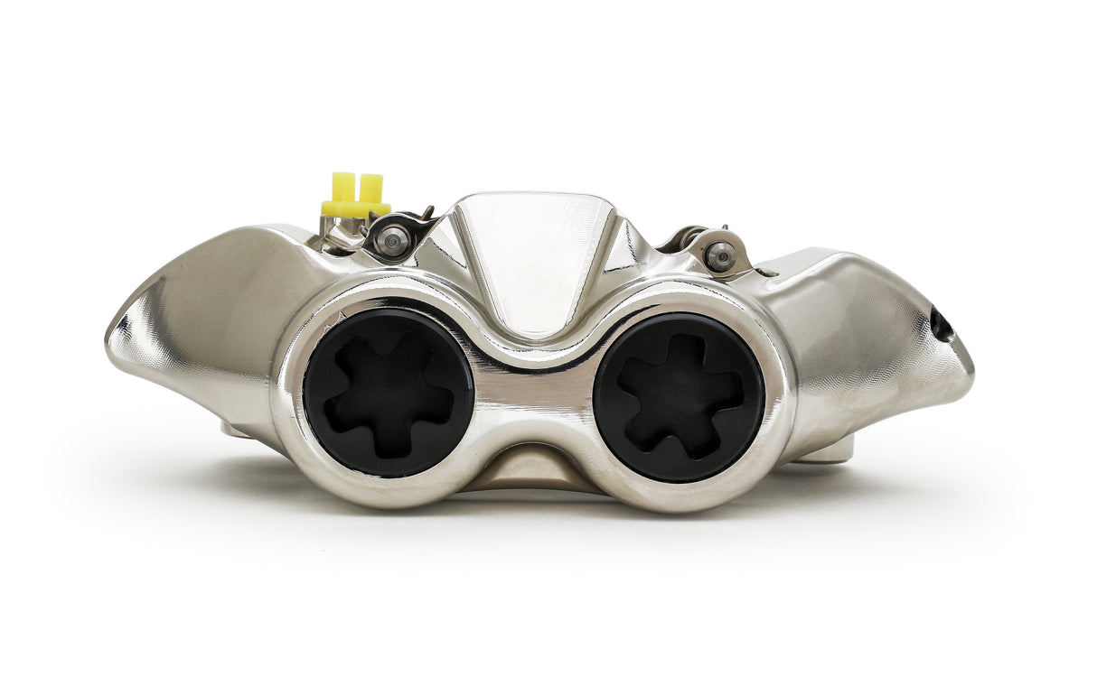 Pinza Freno Radiale Accossato Ricavata CNC Monoblocco Interasse 108 mm Con Pistoni in Titanio