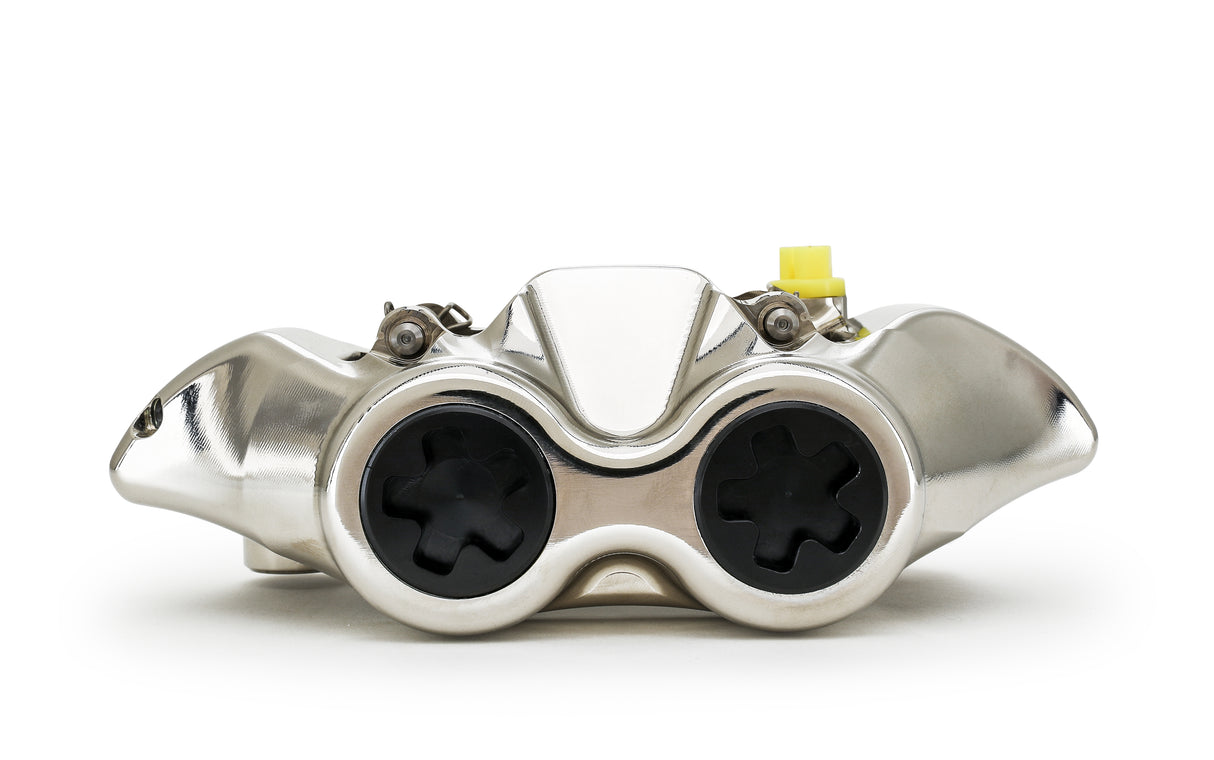 Pinza Freno Radiale Accossato Ricavata CNC Monoblocco Interasse 108 mm Con Pistoni in Titanio