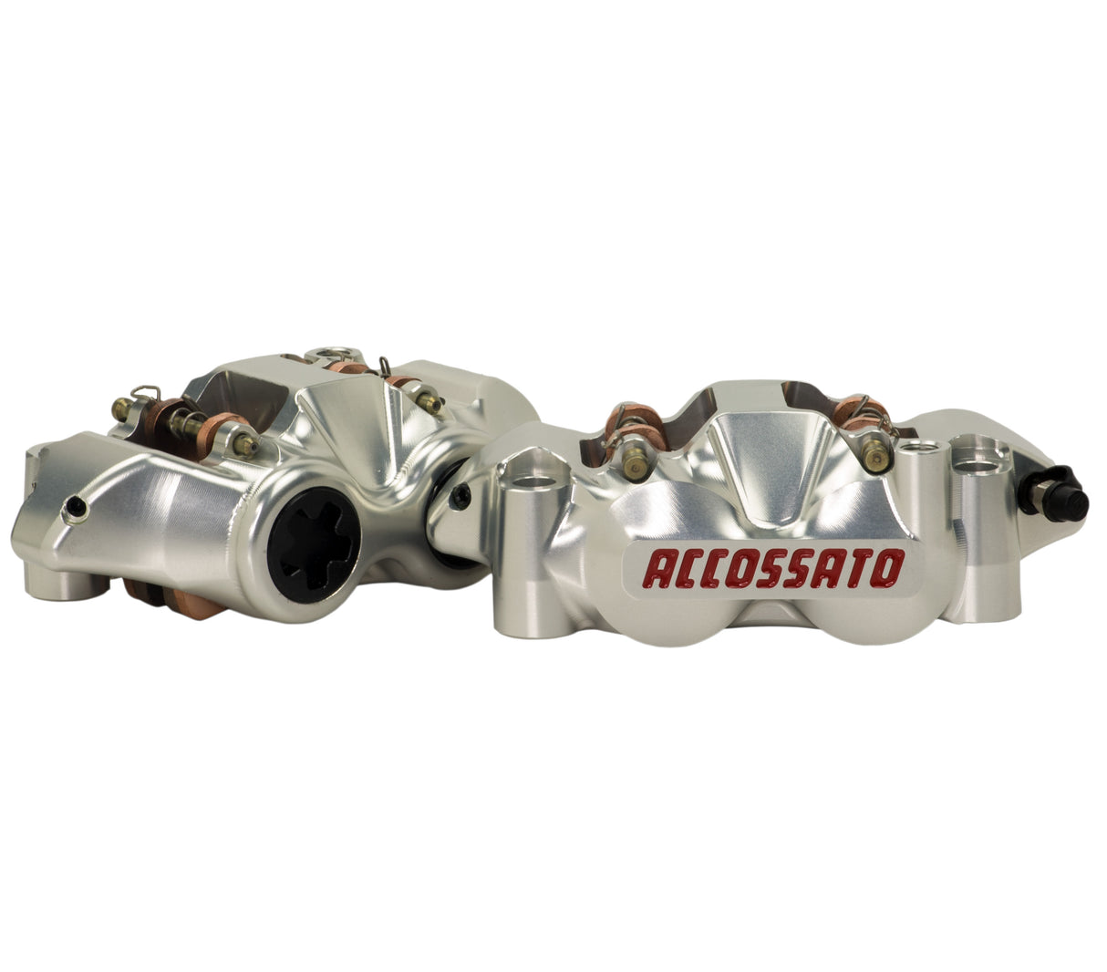 Pinza Freno Radiale Accossato Ricavata CNC Monoblocco Interasse 108 mm Con Pistoni in Titanio