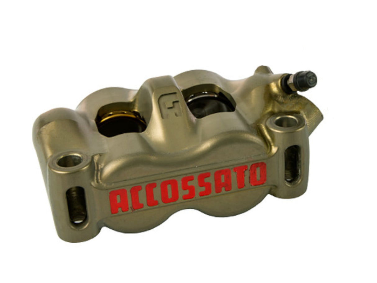 Pinza Freno Radiale Accossato Ricavata CNC Monoblocco Interasse 100 mm Con Pistoni in Titanio