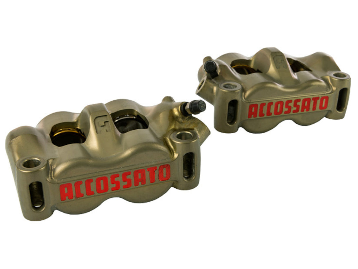 Pinza Freno Radiale Accossato Ricavata CNC Monoblocco Interasse 100 mm Con Pistoni in Titanio