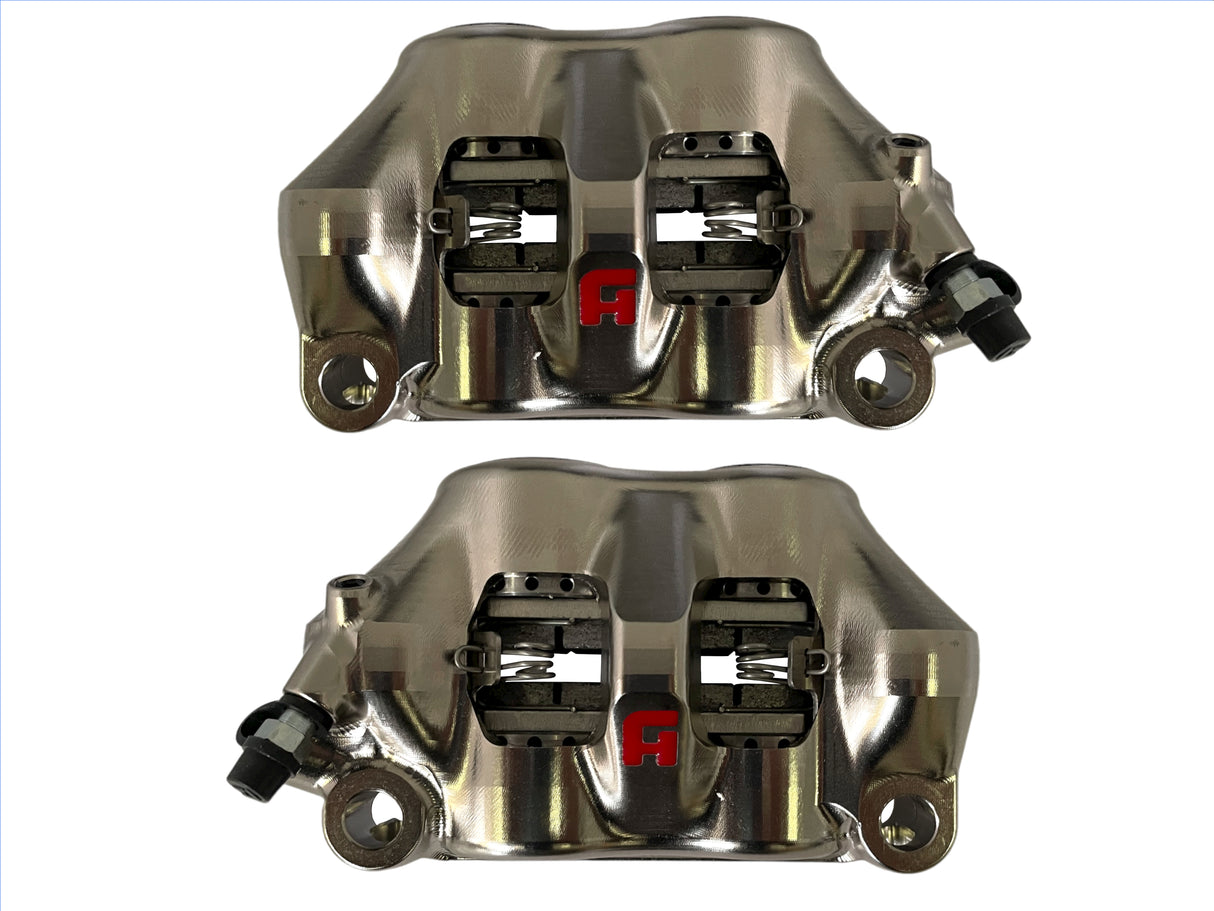 Pinza Freno Radiale Accossato Ricavata CNC Monoblocco Interasse 100 mm Con Pistoni in Titanio