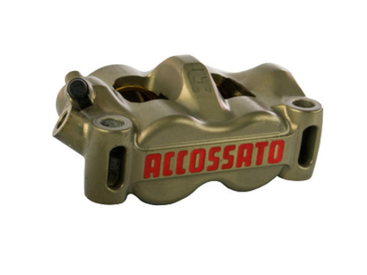 Pinza Freno Radiale Accossato Ricavata CNC Monoblocco Interasse 100 mm Con Pistoni in Titanio