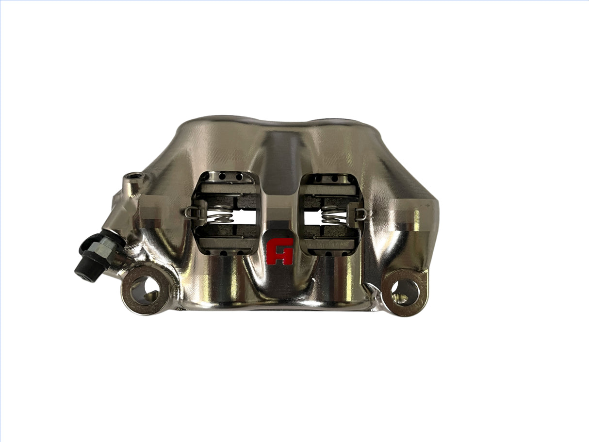 Pinza Freno Radiale Accossato Ricavata CNC Monoblocco Interasse 100 mm Con Pistoni in Titanio