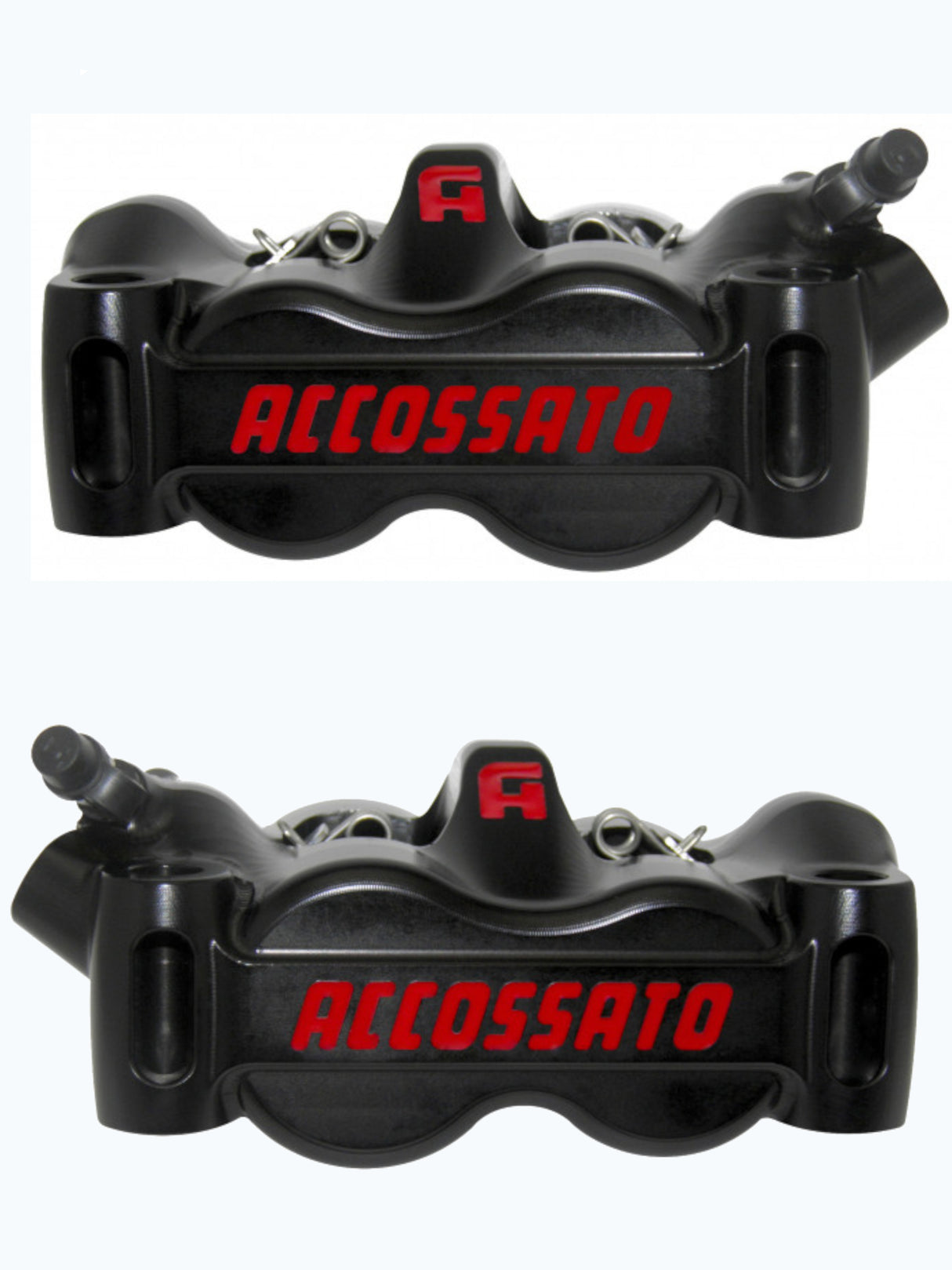 Pinza Freno Radiale Accossato Ricavata CNC Monoblocco Interasse 100 mm Con Pistoni in Titanio