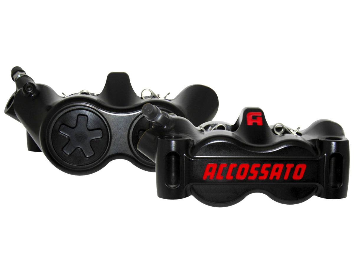 Pinza Freno Radiale Accossato Ricavata CNC Monoblocco Interasse 100 mm Con Pistoni in Titanio