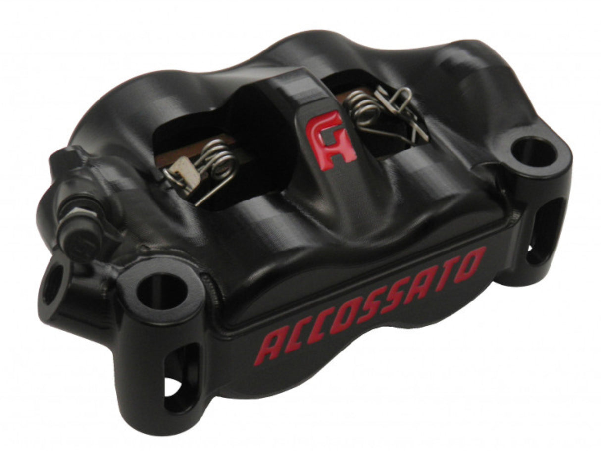 Pinza Freno Radiale Accossato Ricavata CNC Monoblocco Interasse 100 mm Con Pistoni in Titanio