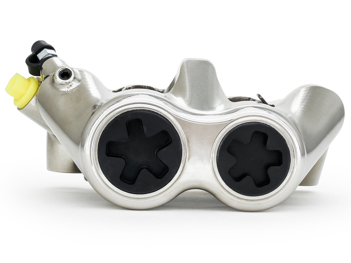 Pinza Freno Radiale Accossato Ricavata CNC Monoblocco Interasse 100 mm Con Pistoni in Titanio