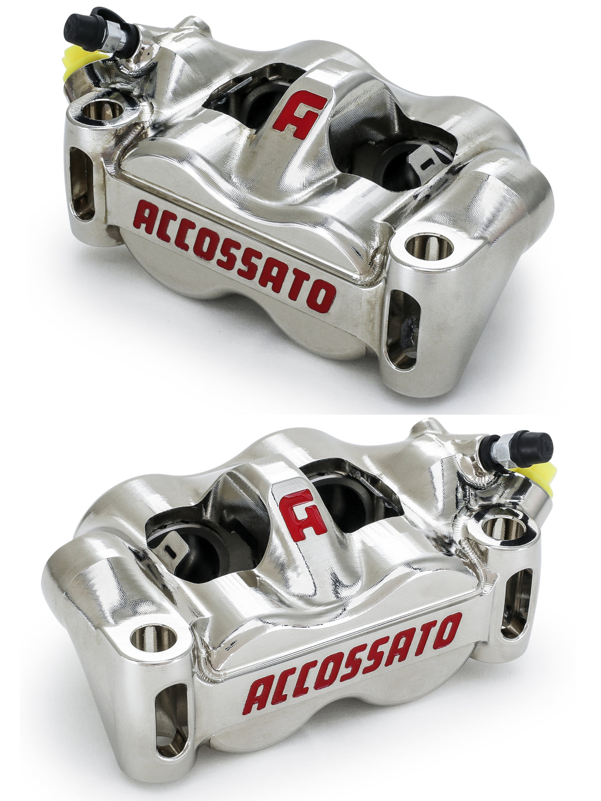 Pinza Freno Radiale Accossato Ricavata CNC Monoblocco Interasse 100 mm Con Pistoni in Titanio