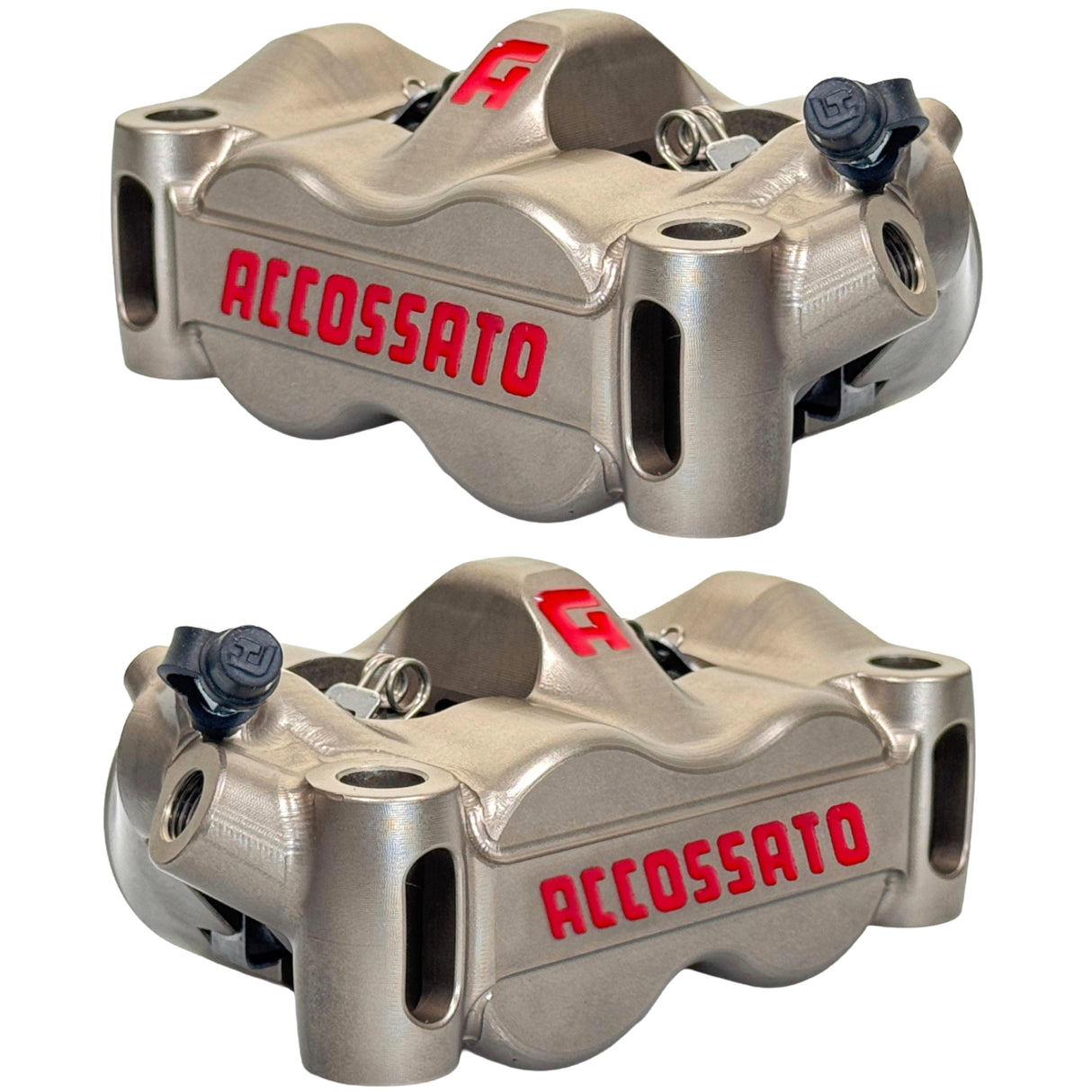 Pinza Freno Radiale Accossato Ricavata CNC Monoblocco Interasse 100 mm Con Pistoni in Titanio